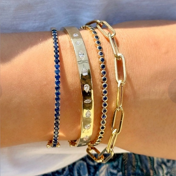 Lindsey Leigh Jewelry - 14k Paper Clip Large Chain Bracelet - Lindsey Leigh